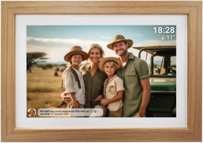 Picture of Denver Digital Photo Frame - Light Wood Frame 10"