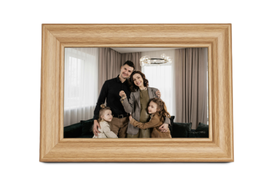 Picture of Denver Digital Photo Frame - Light Wood Frame 10"